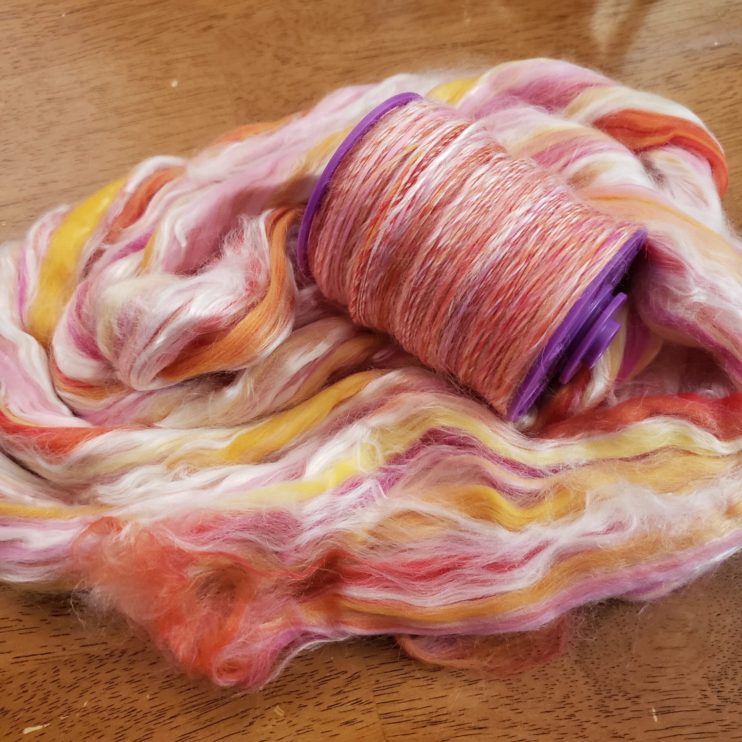New Fiber Alert! How to Spin Yarn from Eco Nylon and Weave a Cute Notions Bag
