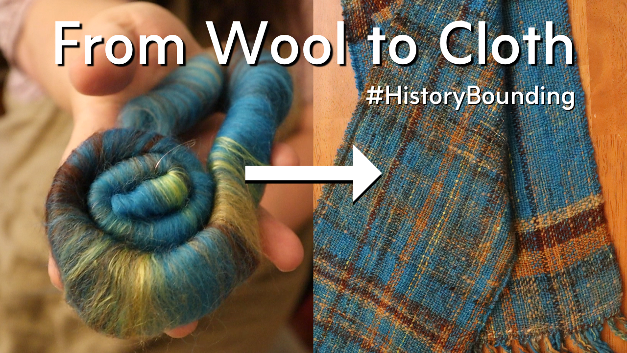 From Wool to Cloth: Using a Historical Weaving Technique on my Wildwool Farms Rolag Box